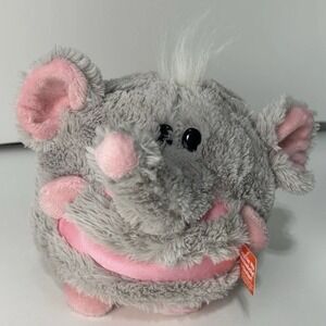 Jay at Play MushaBelly Emerson Elephant Grey Pink Chatter Plush 2006 NWT